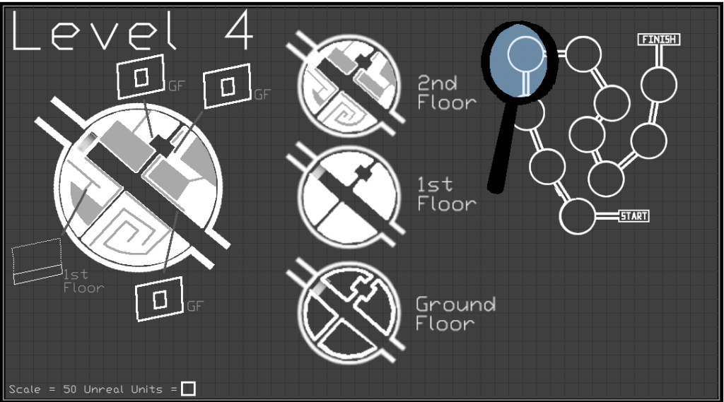 I also added leading lines to help guide the player in the right ...